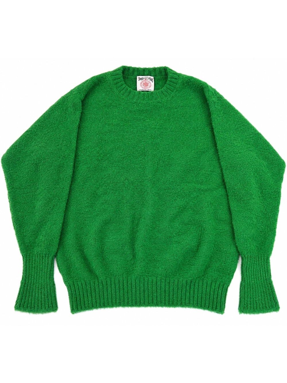 J. Press Shaggy Dog Green Shetland Wool Sweater Large